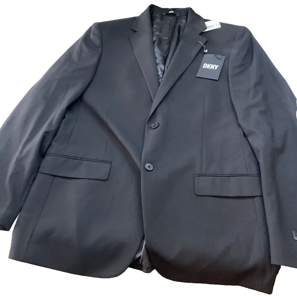 DKNY Men's Suit Jacket 44R Black Blazer Separates Modern Fit Sport Coat